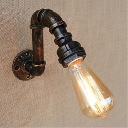 Nostalgi Enkel Vannrør Dekorativ Liten Vegglampe Vegglampe