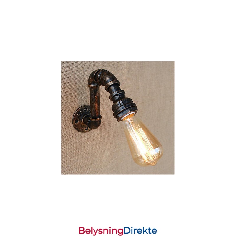 Nostalgi Enkel Vannrør Dekorativ Liten Vegglampe Vegglampe