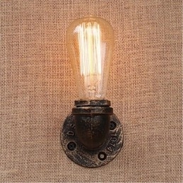 Nostalgi Enkel Vannrør Dekorativ Liten Vegglampe Vegglampe