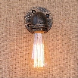 Nostalgi Enkel Vannrør Dekorativ Liten Vegglampe Vegglampe