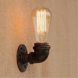 Nostalgi Enkel Vannrør Dekorativ Liten Vegglampe Vegglampe