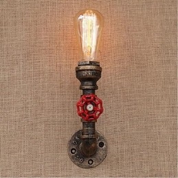 Nostalgi Enkel Vannrør Dekorativ Liten Vegglampe Vegglampe