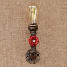 Nostalgi Enkel Vannrør Dekorativ Liten Vegglampe Vegglampe
