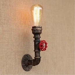 Nostalgi Enkel Vannrør Dekorativ Liten Vegglampe Vegglampe