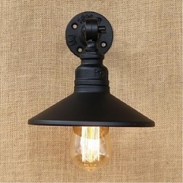 Industriell Stil Nordisk Vannrørsvegglampe Vegglampe Svart