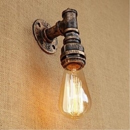 Rustikk Hyttemaling For Omgivelseslys Vegglampe Med Vegglampe