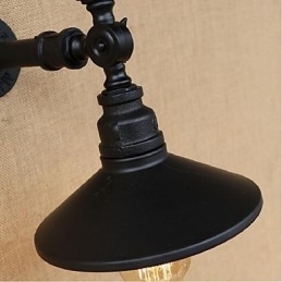 Rustikk Hyttemaling For Omgivelseslys Vegglampe I Svart