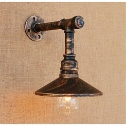 Rustikk Hytte Landlig Antikk Messingfunksjon For Omgivelseslys Vegglampe Vegglampe