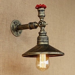Retro Restaurant Edison Industrielle Slanger Enkelt Hode Dekor Vegglampe