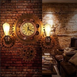 Vintage Industrielle Vegglamper I Treform, Kreative, Dreibare Lys, Restaurant, Kafé, Bar, Dekorasjonsbelysning