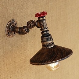 Landlig Retro-Malerifunksjon For Mini-Stil Roterende Lys Med Svingarm Og Vegglampe