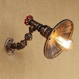 Landlig Retro-Malerifunksjon For Mini-Stil Roterende Lys Med Svingarm Og Vegglampe