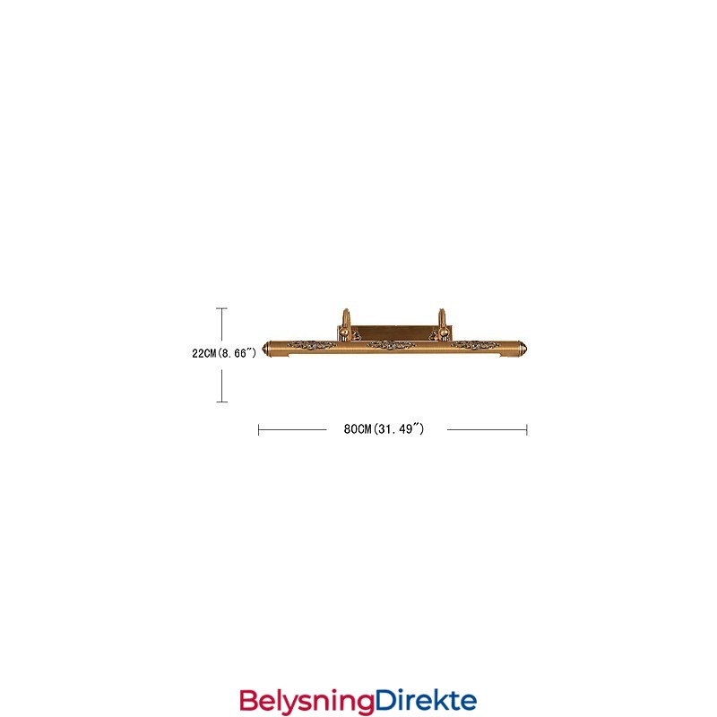 Speillampe 80 Cm 1 Tradisjonell Vintage Antikk Messing Funksjon For