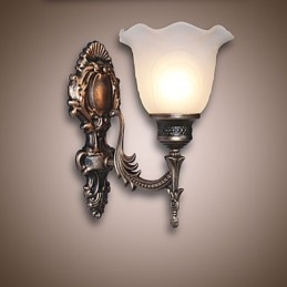 Europeisk Stil Retro Vegglampe Hotell Korridorlampe Korridorlampe Speil Frontlampe Enkelt Hode Nattbordslampe