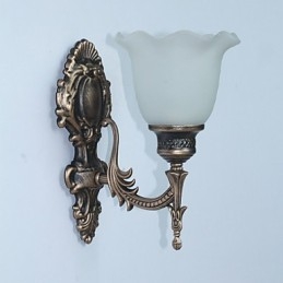 Europeisk Stil Retro Vegglampe Hotell Korridorlampe Korridorlampe Speil Frontlampe Enkelt Hode Nattbordslampe