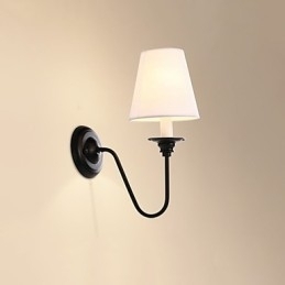 Rustikk Hytte Sort Oksidfinish Funksjon For Øyebeskyttelse Omgivelseslys Vegglampe Vegglampe