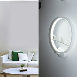 Soveromsvegglampe Nattbordslampe Og Den Kreative Personligheten Til Moderne Minimalistisk Sirkulær Trappekorridorvegglampe