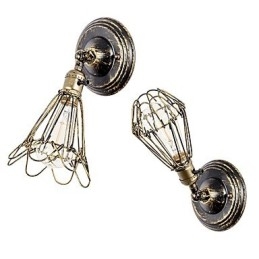 Vegglampe Vintage Innendørs Vinkeljusterbar Metallvegglampe Retro Vegglampe Med Trådbur