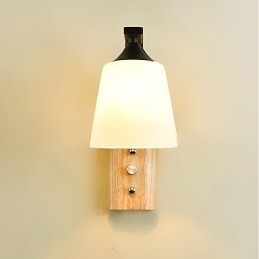 Enkel Landlig Funksjon For Øyebeskyttelse Omgivelseslys Vegglampe Vegglampe Ny Kinesisk Moderne Minimalistisk Kreativ Soverom Nattbord