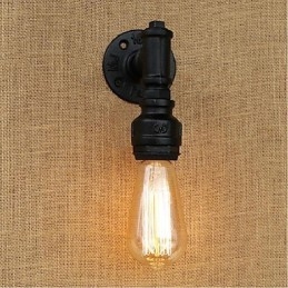 Rustikk Hyttemaling For Omgivelseslys Vegglampe Med Vegglampe