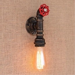 Nostalgi Enkel Vannrør Dekorativ Liten Vegglampe Vegglampe