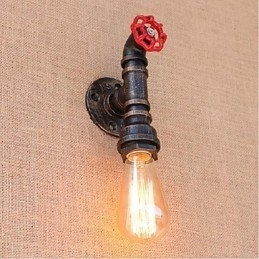 Nostalgi Enkel Vannrør Dekorativ Liten Vegglampe Vegglampe