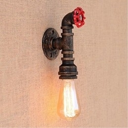 Nostalgi Enkel Vannrør Dekorativ Liten Vegglampe Vegglampe