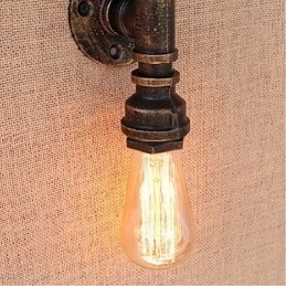 Nostalgi Enkel Vannrør Dekorativ Liten Vegglampe Vegglampe