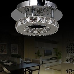 Moderne Samtids Krystall Krom Metall Innfelt Montering