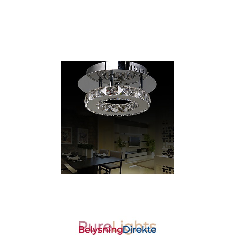 Moderne Samtids Krystall Krom Metall Innfelt Montering