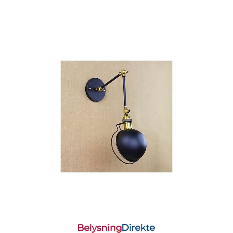 Industriell Retro Europeisk Stil Landsbykarakterbelysning Dekorativ Vegglampe Jernarm