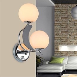 Moderne, Samtidssølvfarget Vegglampe Med Omgivelseslys