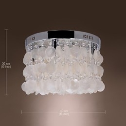 Moderne Samtids Krystall Mini Stil Krom Innfelt Montering