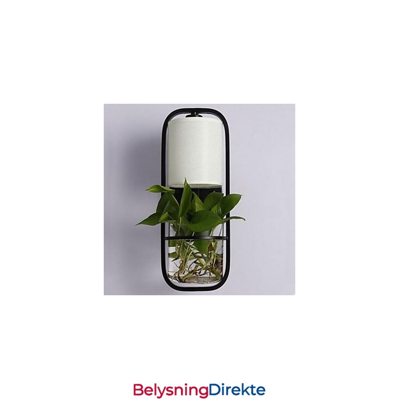 Moderne Jern Kreativ Potteplante Glassvegglampe