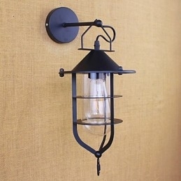 Landlig Retro-Maleri For Mini-Stil Øyebeskyttelse Omgivelseslys Vegglampetter