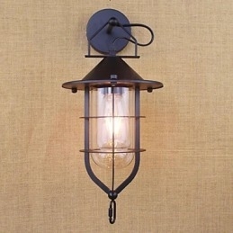 Landlig Retro-Maleri For Mini-Stil Øyebeskyttelse Omgivelseslys Vegglampetter