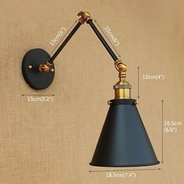 Vegglampe I Messing, Vintage, Industriell Vegglampe, Hjemmebelysning, Innendørsdekor, Vegglampe