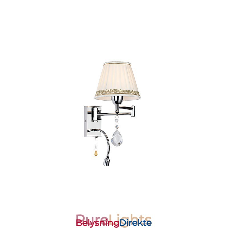Moderne, Samtidskunstnerisk, Rustikk Hytte, Moderne, Samtidskunstnerisk, Landlig, Krom-Funksjon For Krystall, Svingarmvegglampe