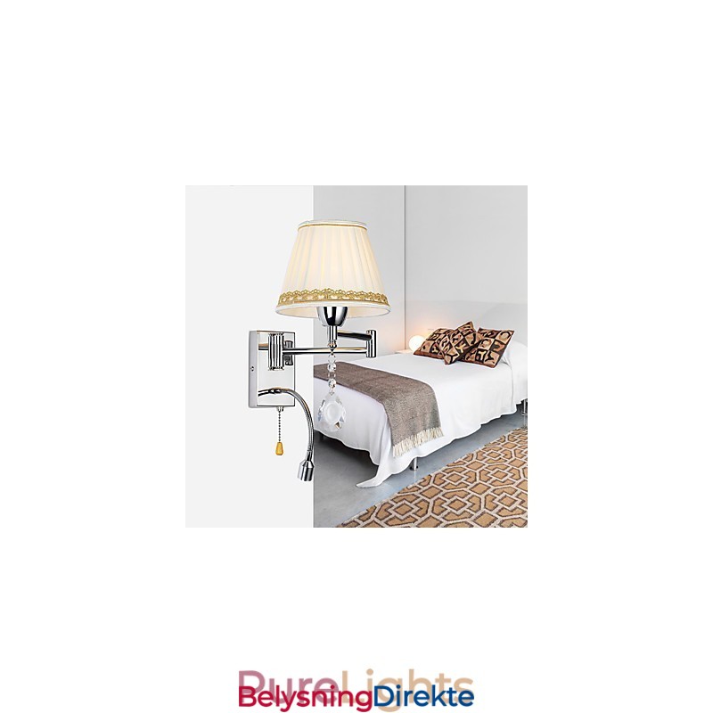 Moderne, Samtidskunstnerisk, Rustikk Hytte, Moderne, Samtidskunstnerisk, Landlig, Krom-Funksjon For Krystall, Svingarmvegglampe