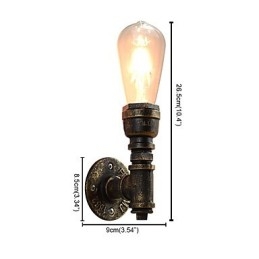 Vegglampe Vegglampe Veggjernsvegglampe Dum Black Lightsaber-Lampe På Veggen