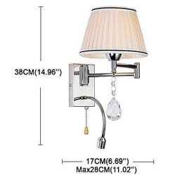 Vegglampe Moderne Samtidsstil Rustikk Hytte Moderne Samtidsstil Land Krom Funksjon For Krystall Svingarm