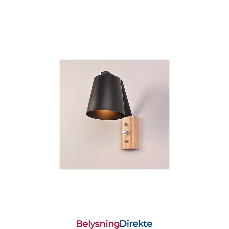 Moderne, Samtidskunst I Landlig Sort Oksidfinish For Downlight-Vegglampe