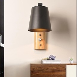 Moderne, Samtidskunst I Landlig Sort Oksidfinish For Downlight-Vegglampe