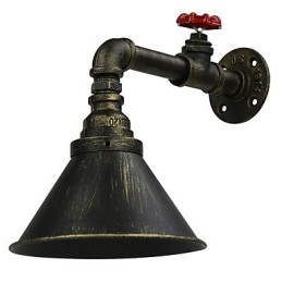 Loft Retro Industriell Vegglampe Restaurant Og Bar Metall Vannrør Vegglampe