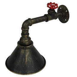 Loft Retro Industriell Vegglampe Restaurant Og Bar Metall Vannrør Vegglampe