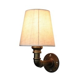 Rustikk Lodge Messingdetalj For Omgivelseslys Vegglampe Vegglampe