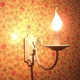 Enkel Moderne Vegglampe Stearinlys Enkelt Hodelampe Korridor Nattbordslampe
