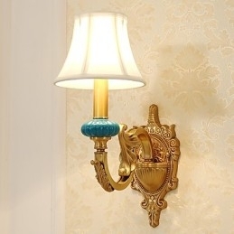 Enkel, Landlig, Tradisjonell, Klassisk Messingfunksjon For Mini-Stil, Opplyst Vegglampe