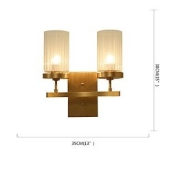 Tradisjonell Klassisk Landlig Messingfunksjon For Mini-Stil Opplyst Vegglampe I Messing