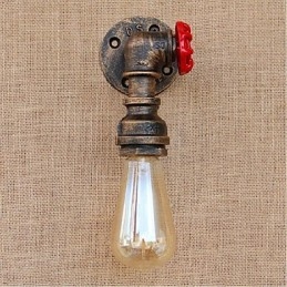 Nostalgi Enkel Vannrør Dekorativ Liten Vegglampe Vegglampe